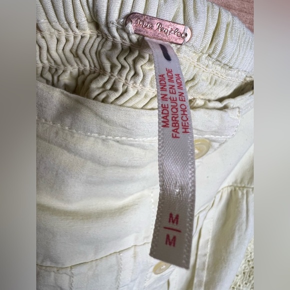 Free People Whitney Midi Skirt Yellow size Yellow - Picture 8 of 10